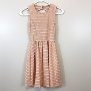 🔴 Summer Dress Pink Peach Royal Tank High Neck Open Back Cute Womens Small